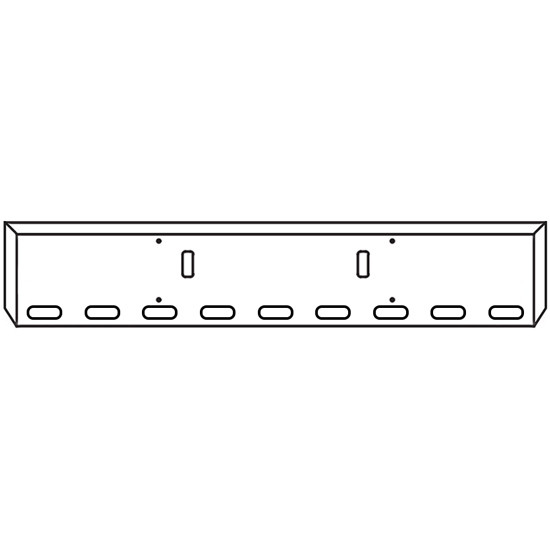 22 Inch Chrome Texas Boxed End Bumper With Tow, 9 Oval Light Holes For Western Star 4700Sf
