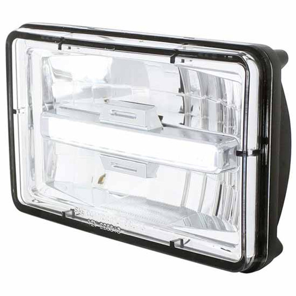 4 X 6 Inch High Power LED High Beam Headlight W/ 9 Diode Super Bright White LED Center Light Bar