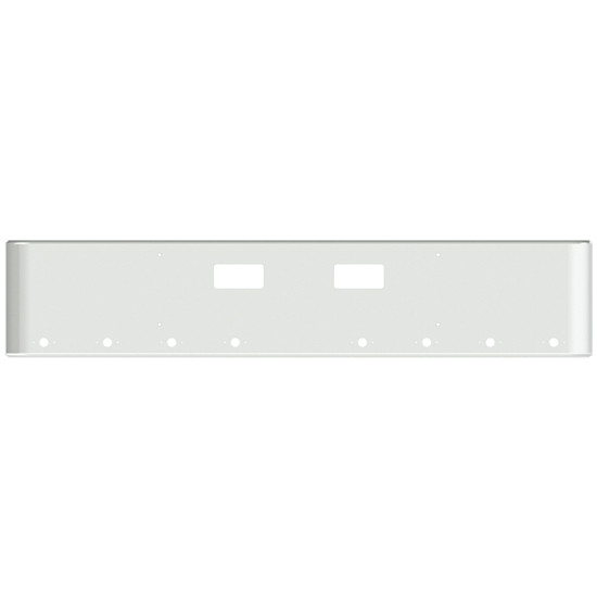 18 Inch Chrome Steel Texas Square Rolled End Bumper With Mounting And Standard Step Holes 11 M1 Millennium Light Holes For Western Star 4700Sf 2013 And Newer