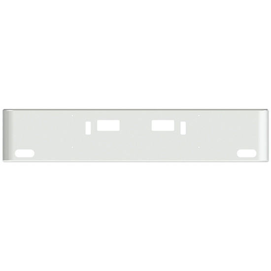 18 Inch Chrome Texas Rolled End Bumper With Tow, Step, 2 Oval Light Holes For Western Star 4700Sf