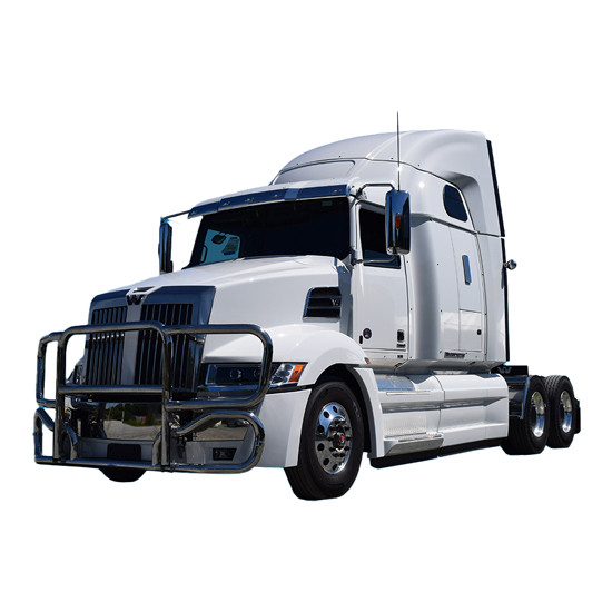 SS Modular Lower Grille Headlight Bumper Guard W/ Mounting Brackets & Radar Compliance Fits Peterbilt 579