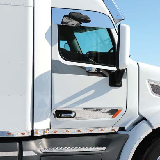 6 Inch Chop Top Window Panels With Cutout Options For Peterbilt 567, 579