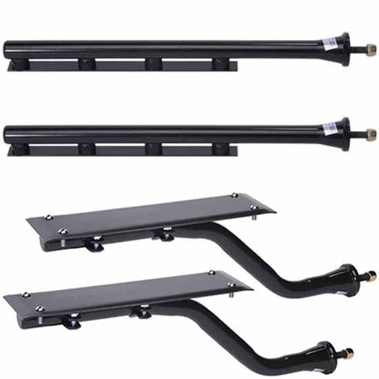 4 Inch Merritt Half Fender Ez-Mount Bracket Kit With Rise - Black Or Chrome