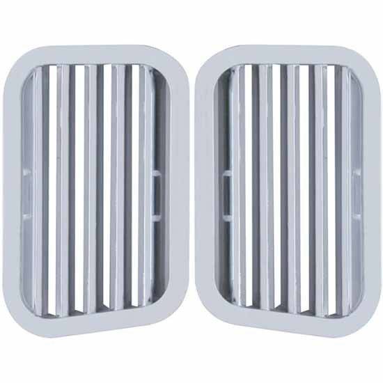 Chrome Ac-Defroster Vents - End Of The Dash For Kenworth T600, T660, T800, W900 2006-Newer