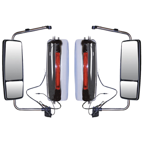 Chrome Heated Manual Mirror Assembly For International Prostar
