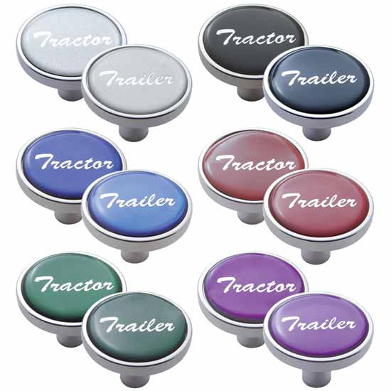 Chrome Air Valve Knob With Glossy Sticker, Pin Mount