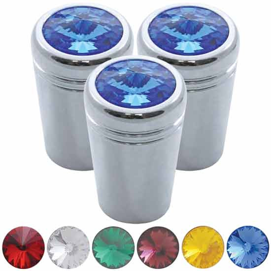 Chrome Mini Toggle Extension With Color Jewel Options For Kenworth -3 Pack