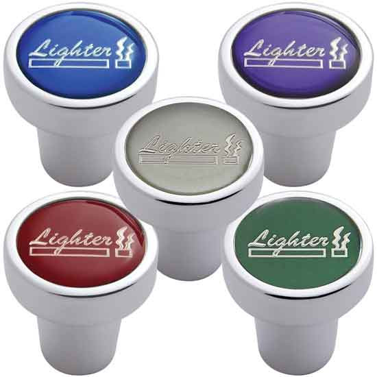 Chrome Cigarette Lighter Knobs With Glossy Stickers