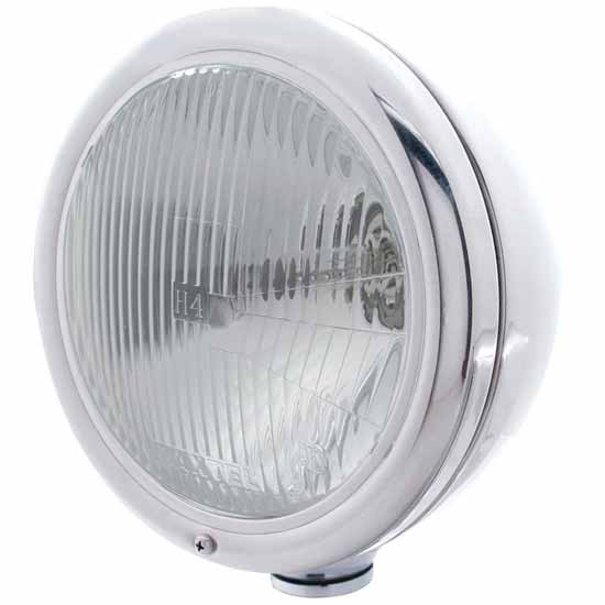 Stainless Steel Classic Headlight With Halogen Bulb Option For Peterbilt