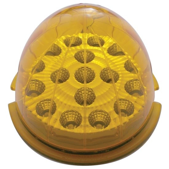 17 Diode Reflective Amber Led Dual Function Watermelon Cab Light Replacement Lens