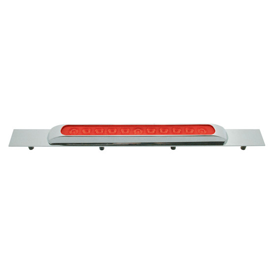 17 Inch Chrome Top Mud Flap Plate With Led Light Bar