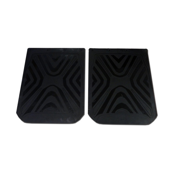 30 Inch 24 X Black Rubber Mud Flap With X Pattern Design -Pair