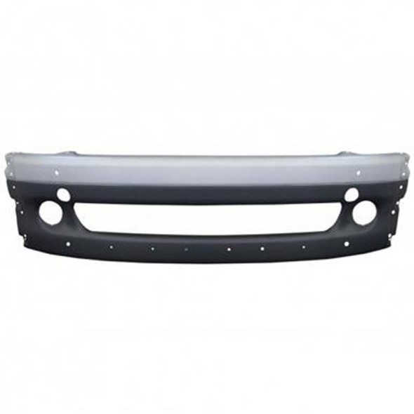 Silver Center Bumper W/ Tow Hole For Freightliner Columbia