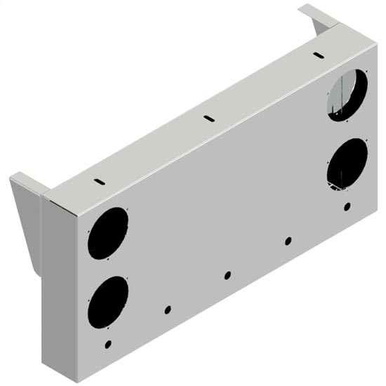 16 Inch Rear Bumper Center Panel 33 X 304 Stainless Steel With Light Hole Options