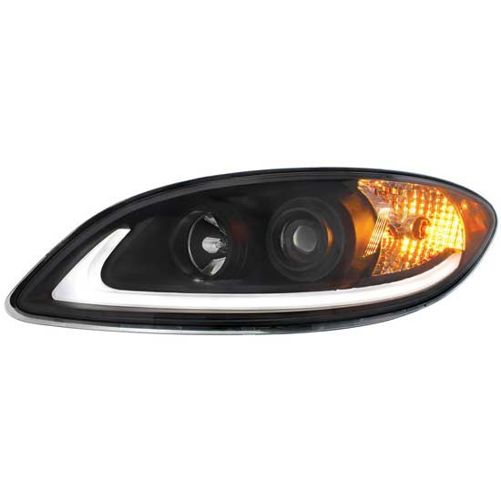 Blackout High Power Projection Headlight With Led Light Bar For International Prostar
