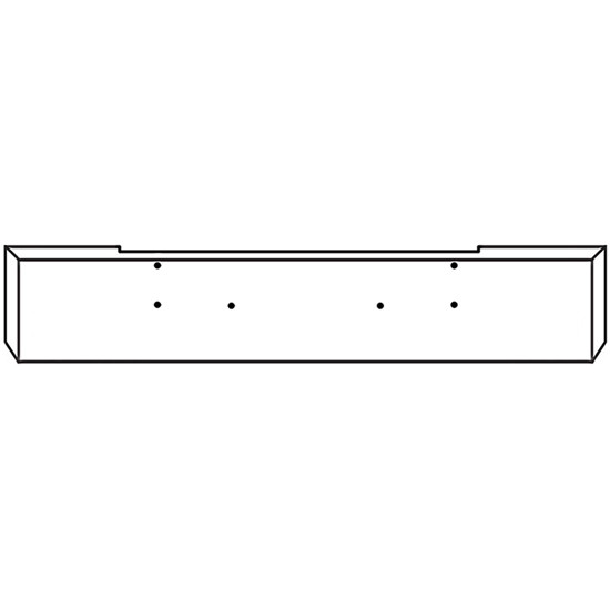 18 Inch Chrome Boxed American Eagle Bumper, 7 Gauge For Kenworth W900B, W900L