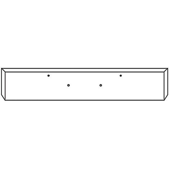 22 Inch Chrome Boxed American Eagle Bumper, 10 Gauge For Peterbilt SFA 365, 367, 388, 389, 567