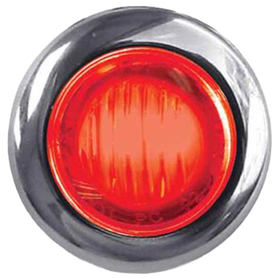 16 Inch 1 3/ Od 3 Diode Bulkhead Red Led Light With Chrome Bezel
