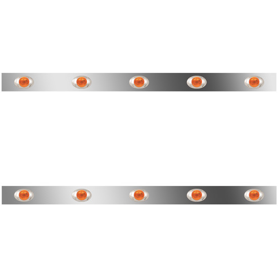 3 Inch Stainless Sleeper Panels With Light Options For Peterbilt