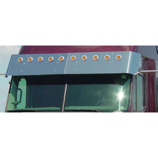 17 Inch Stainless Steel Drop Visor For Freightliner Columbia, Century