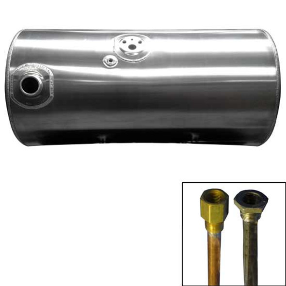 BESTfit 100 Gallon Rear Fill Fuel Tank 24.5 X 48 Inch Passenger Side For Kenworth Center Manifold