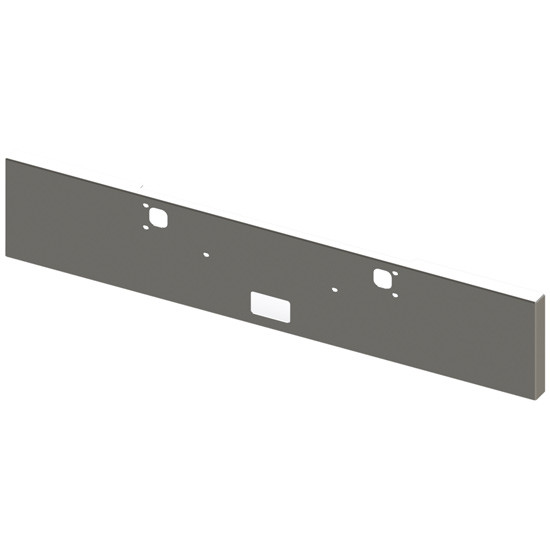 18 Inch Chrome Texas Boxed End Bumper, 10 Gauge For Kenworth W900B And W900L