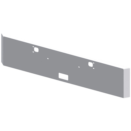 22 Inch Chrome Plated Steel Texas Mitered End Bumper, 10 Gauge For Kenworth W900B, W900L
