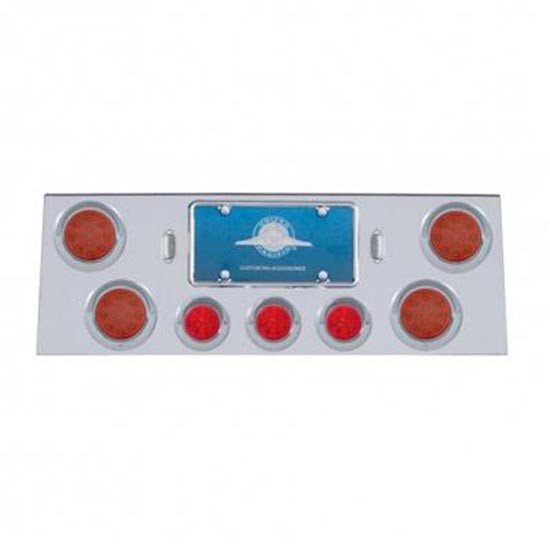 4 Inch SS Rear Center Panel With Four 12 Led Reflector Lights And 3 - 13 Led 2-1/2 Inch Beehive Lights