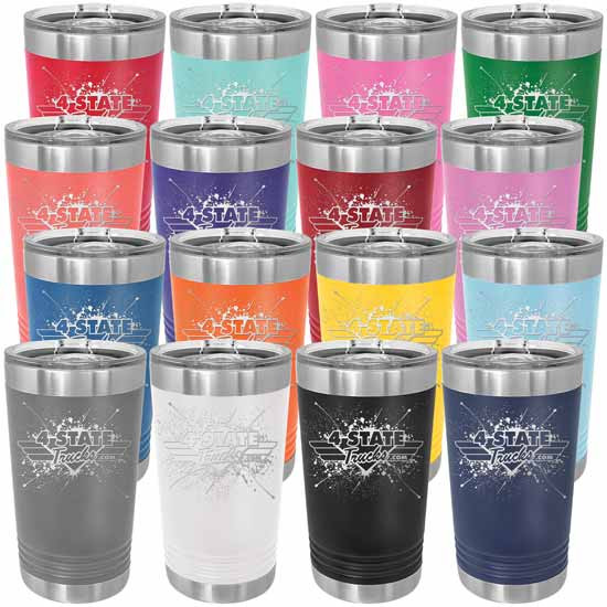4 State Trucks 16 Oz Stainless Steel Pint Tumbler With Lid