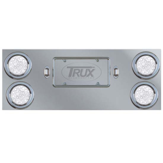 4 Inch Stainless Steel Dual Revolution Rear Center Panel With Dual Leds