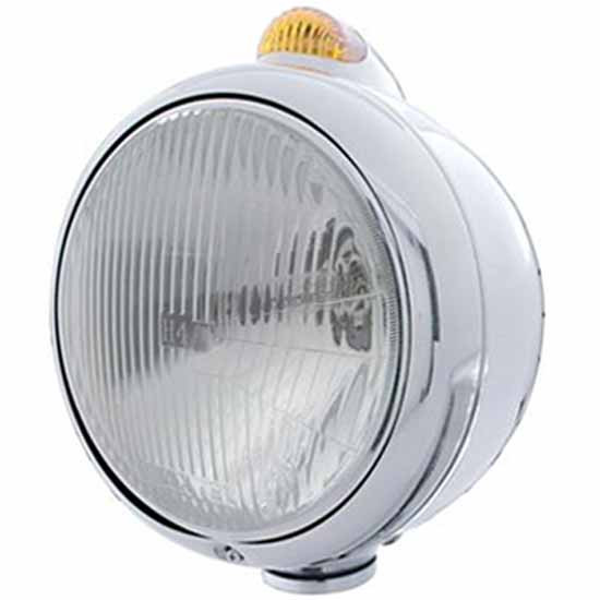 Guide Headlight With Standard Lens For Peterbilt 359, 378, 379, 388, 389, And Freightliner Flc120