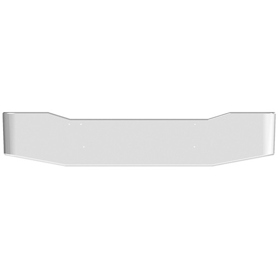 16 Inch Valley Chrome Standard Tapered Rolled Gullwing Bumper, 7 Gauge For Kenworth K100E Cabover 1985 - 2000