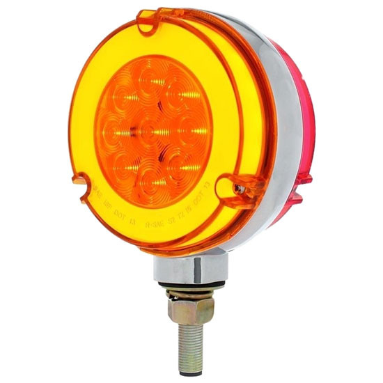 27 Diode Round Amber And Red Led Double Face Glo Turn Signal Light