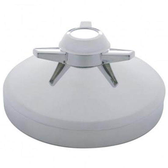 8 Inch Chrome Rear Hubcap With 3 Bar Spinner