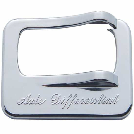 Chrome Plastic Rocker Switch Guard With Script Font For Peterbilt