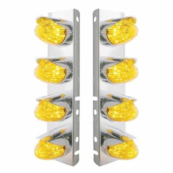 SS Front Air Cleaner Bracket With 8X 19 Led Watermelon Lights And Bezels