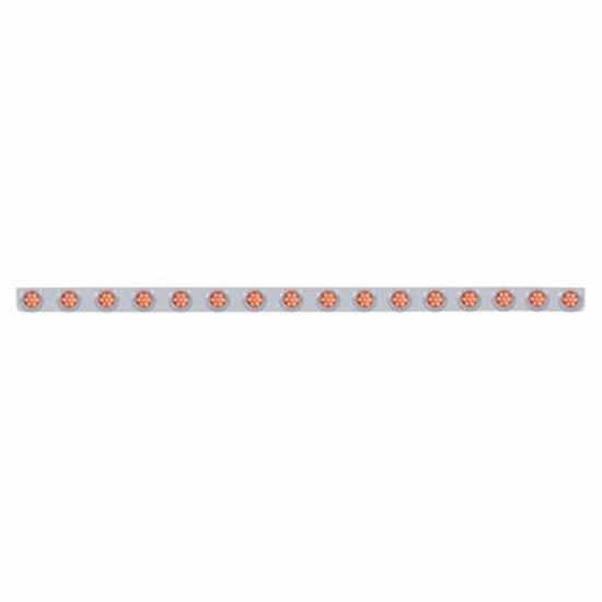 5 Inch 79.5 X 3. SS Bumper Light Bracket With 16 X 7 Led 2 Inch Reflector Lights And Bezels