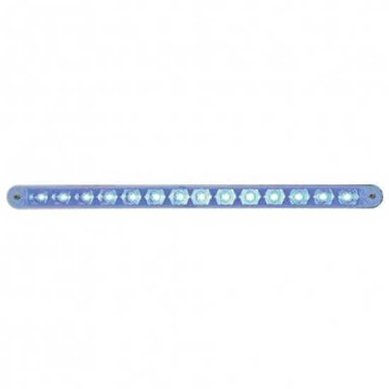 12 Inch 14 Led Chrome Auxiliary Strip Light With Bezel