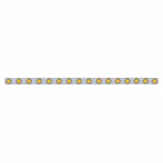 5 Inch 79.5 X 3. SS Bumper Light Bracket With 16 Led 2 Inch Reflector Lights With Visors