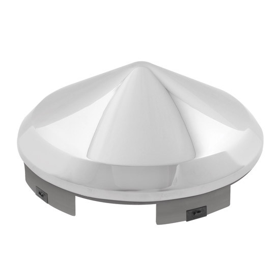Pointed Front Hubcap With 6 Notched And 4 Clips