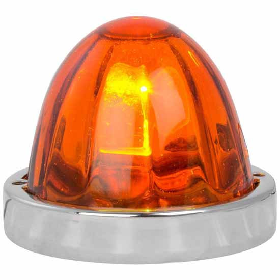 Flush Mount Glass Watermelon Light With 1156 Bulb And Mounting Base