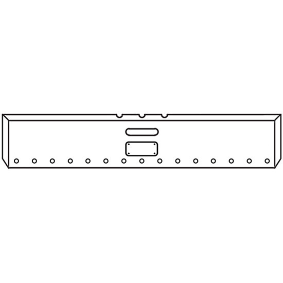 20 Inch Chrome Texas Boxed End Bumper For Freightliner Classic 120, Xl, Flc120 SFA, Flt Cabover