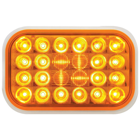 16 Inch 5 5/ Rectangular Pearl 24 Led Sealed Park Turn Light