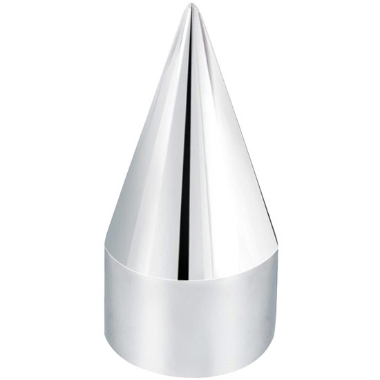 33Mm X 4.125 Chrome Plastic Spike Nut Cover, Push On Style