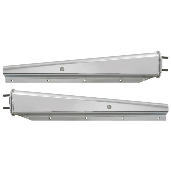 30 Inch Heavy Duty Chrome Spring Loaded Straight Mud Flap Hangers