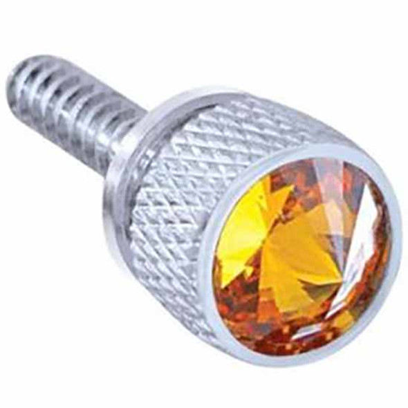 Chrome Dash Screw W/ Amber Crystal For Freightliner