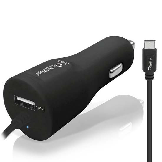 3.4A Car Charger With 1.0A Usb Port And 2.4A Corded Connector Option