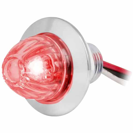 1 Inch Dual Function Mini Watermelon Light With Red Led, Lens And Bezel Option