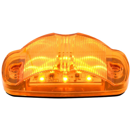 2 Inch 10 Diode Amber Led Rectangular Marker Light, 3-15/16 X With Wide Angle