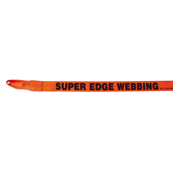 4 Inch Orange Polyester Super Edge Zone Winch Strap
